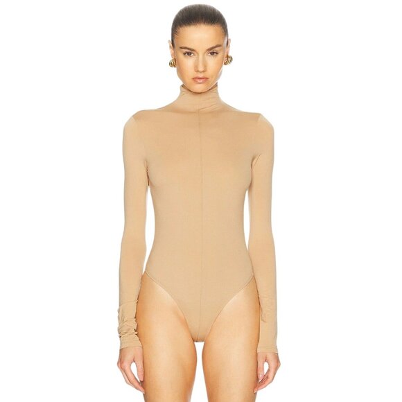 WARDROBE.NYC x Rosie Huntington-Whiteley RHW Long Sleeve Bodysuit Sahara Small - Picture 2 of 15